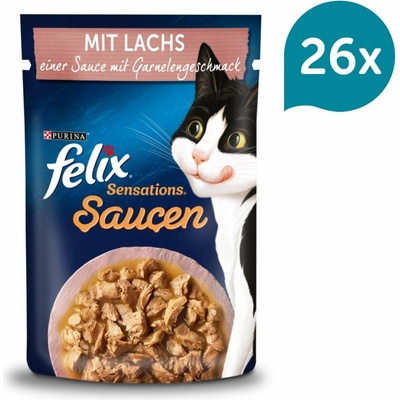 Felix Sensations Saucen losos s příchutí krevet 26 x 85 g