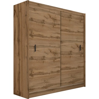 EMS Гардероб с плъзгащи врати SAPHIRA 203x215 см, дъб Вотан (MT0008)