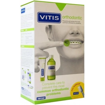 Dentaid Vitis Комплект Ortho - Четка за зъби Access, Вода за уста и Паста за зъби, 500 + 100 ml