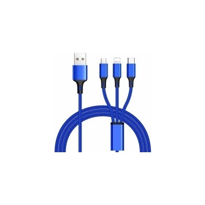 PremiumCord ku31pow01 3 in 1 USB, 3 konektory USB Type-C + micro USB + Lightning pro Apple, 1,2m