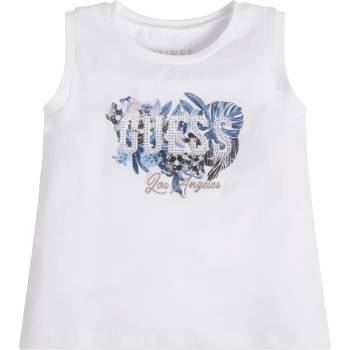 Image 1 of GUESS Потник в бяло за момиче с камъни и кристали Guess