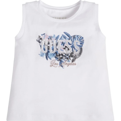 GUESS Потник в бяло за момиче с камъни и кристали Guess