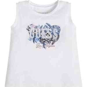 GUESS Потник в бяло за момиче с камъни и кристали Guess