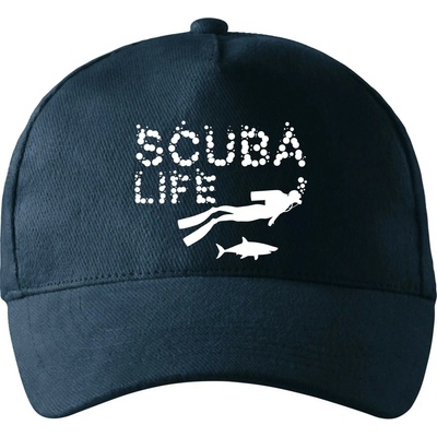 Scuba life so zahnutým šiltom a mosaznou sponou Tmavomodrá takmer čierna