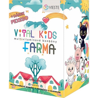 VIESTE Vital kids farma + pexeso 12 x 12 pastilek