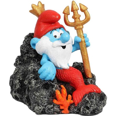 Duvo Plus Smurfs - Декорация за аквариуми във форма на Нептун, 9, 4x6, 8x8, 5 см