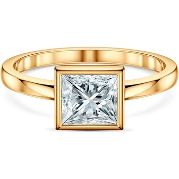 SAVICKI Годежен пръстен Pure: злато, лабораторен диамант с шлифовка "принцеса