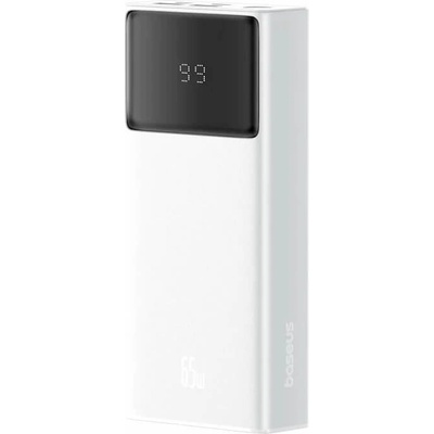 Baseus Star Lord LED Display Power Bank 65W 20000 mAh (P10022906213-00) - външна батерия с 2xUSB-A и 1xUSB-C изходи с технология за бързо зареждане (бял)