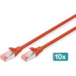 ASSMANN DK-1644-030-R-10 Cat. 6 S/FTP LSZH 3 м червен пач кабел, 10 бр. /опаковка
