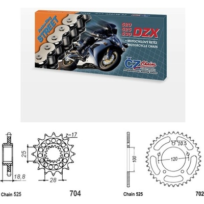ČZ Řetězová sada Aprilia 1000 Tuono V4R 12-15