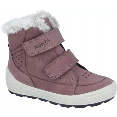 Superfit dívčí kozačky pro vysoký nárt na suchý zip s membrána fialové