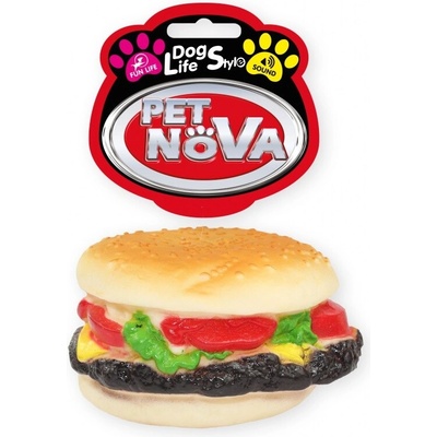 Pet Nova burger pískací 9 cm