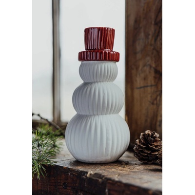 Storefactory Scandinavia Vánoční dekorace sněhulák Frank 19 cm