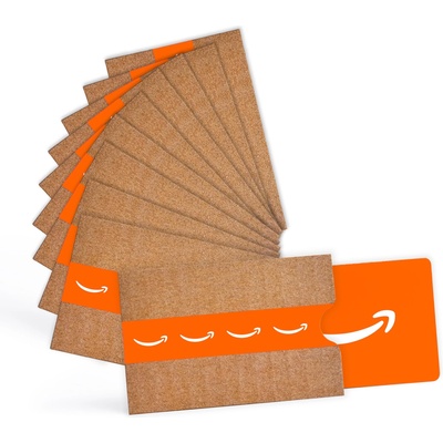 Amazon Physical Gift Card - Mini Amazon Sleeve Multi-Pack (Pack of 10) - Fixed