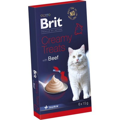 Brit Premium by Príroda Cat Creamy Treats with Beef 6x15 g