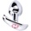 Passion labs Метално дилдо Butt Plug за постоянно носене "ANCHOR LIGHT PINK DOT" 7 см размер - S