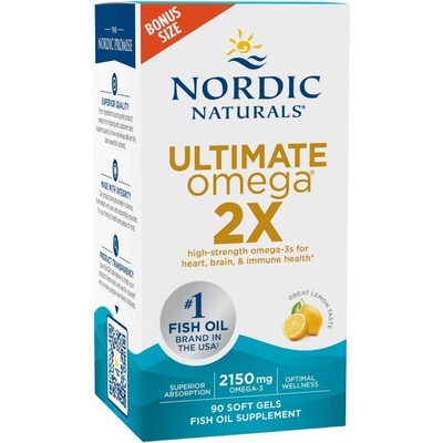 Nordic Naturals Ultimate Omega 2X 2150 mg [90 Гел капсули] Лимон