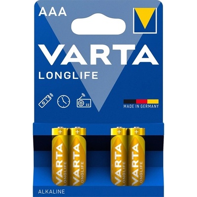 VARTA 4103101414 Longlife AAA алкални микробатерии за моливи 4бр/блистер (4103 101 414)