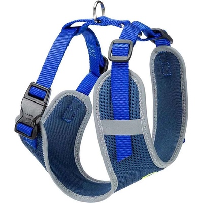 Ferplast - Nikita Harness S - Нагръдник за кучета с подплата и отразяващи шевове, вратна обиколка 24-31 см и гръдна 30-41 см. син
