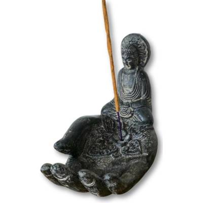 Soška a stojan na tyčinky – Buddhova ochranná dlaň
