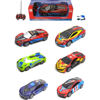 Armtoys ДЕТСКА КОЛА С ДИСТАНЦИОННО И ЗАРЯДНА БАТЕРИЯ, 4 ПОСОКИ, 6 ВИДА ГЕРОИ, 1: 14