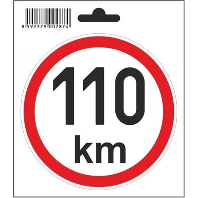 Samolepka 110 km/h, průměr 110 mm