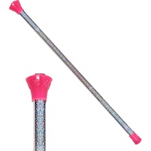 Plastová stříbrná hůlka pro mažoretky 51 cm