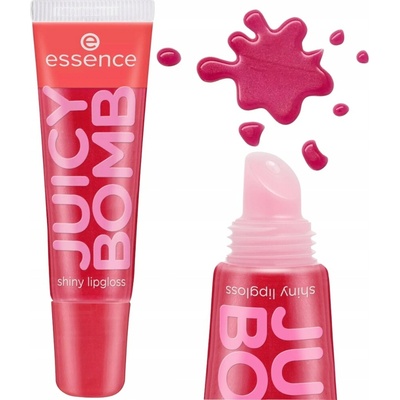 Essence Juicy Bomb Shiny Lipgloss lesk na pery s ovocnou vôňou 104 Poppin' Pomegranate 10 ml