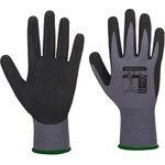  Защитни ръкавици, нитрилни, размер M "Dermiflex Aqua", сиво-черни AP62G8RM (AP62G8RM)