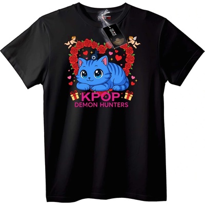NOONEBRAND Тениска KPOP Ловци на Демони Котка - 2XL, Black