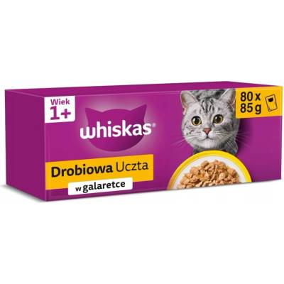 Whiskas Drůbeží hody kuře kachna drůbež krůta v želé 80 x 85 g
