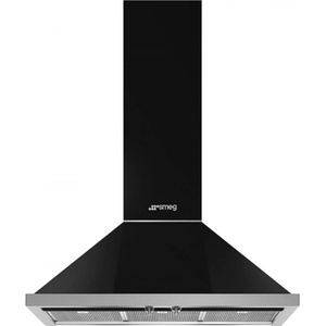 Smeg Абсорбатор SMEG Portofino KPF9BL, 275W, А+, 781 м3/ч, 3 скорости, 3 филтъра, Антивъзвръщателен клапан, Инокс, LED, Черен (KPF9BL)