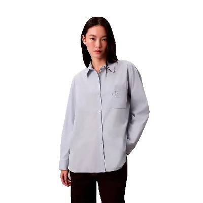 Риза с дълъг ръкав Calvin klein jeans LV047C143G Relaxed Fit long sleeve shirt - Blue (Niagara Mist)