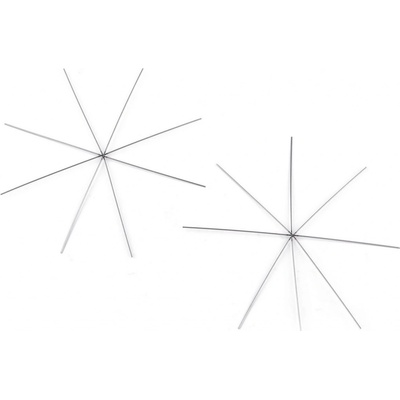 Prima-obchod Vánoční hvězda / vločka drátěný základ na korálkování Ø10,5 cm, 12,5 cm, 13,5 cm, barva 3 (Ø13,5 cm) platina