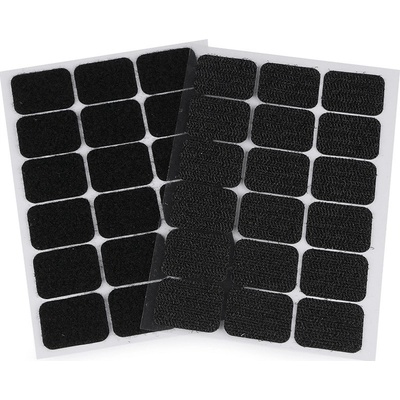 Stoklasa Suchý zip samolepicí obdélníčky 25x32 mm Balení: 1 karta, Varianta: 2 černá 2 černá