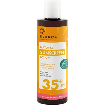 Ikarov Натурален слънцезащитен лосион с невидим цинк, SPF35+, 200 ml