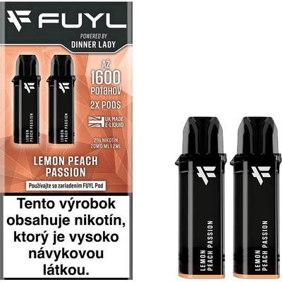 FUYL Pod Lemon Peach Passion 800 potiahnutí 1ks