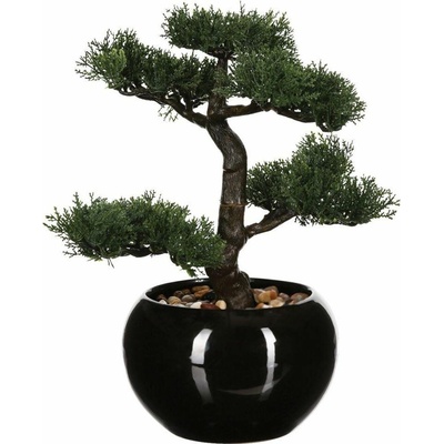 Atmosphera Bonsai strom v černém květináči, 36 cm