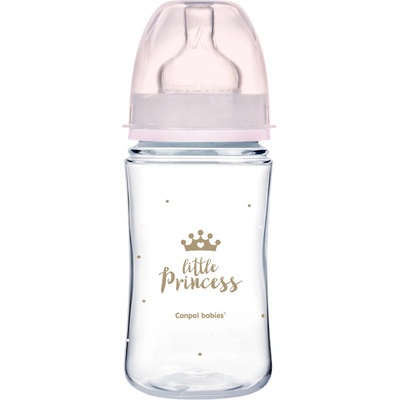 Canpol babies Aнтиколик шише Canpol Easy Start - Royal Baby, 240 ml, Розово (35/234_pin)