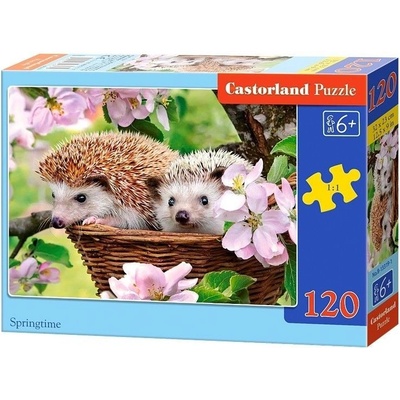 Castorland Ježci v košíku 120 dílků