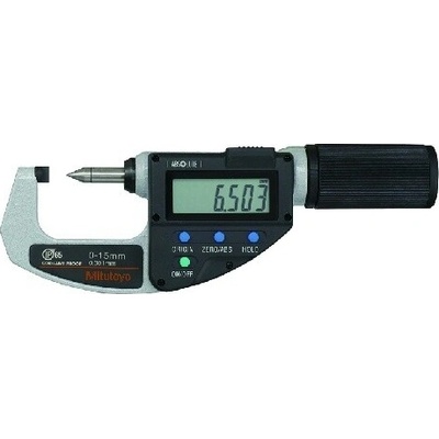 Mitutoyo Digi Třmenový mikrometr QuickMike na měření výšky zřasení IP65 0-15 mm 342-451-20