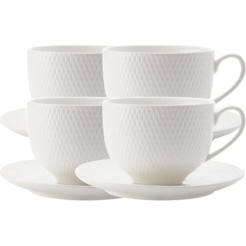 MAXWELL & WILLIAMS Maxwell Kávové šálky čajových šálok s tanierikom DIAMONDS 4 x 220 ml