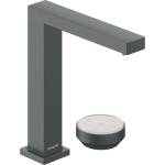 Hansgrohe Tecturis E - Смесител за умивалник със сифон, монтаж с 2 отвора, CoolStart, EcoSmart+, матиран черен хром 73053340 (73053340)
