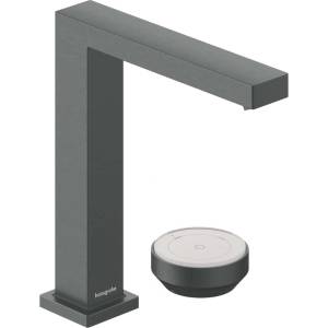 Hansgrohe Tecturis E - Смесител за умивалник със сифон, монтаж с 2 отвора, CoolStart, EcoSmart+, матиран черен хром 73053340 (73053340)
