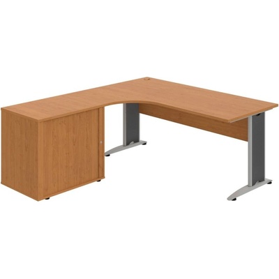OFFICE PRO s.r.o. Kancelársky stôl pracovný, zostava pravá - CE 1800 60 HR P, jelša