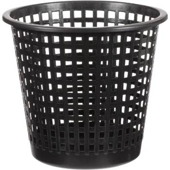 12 л пластмасов черен перфориран кош за боклук