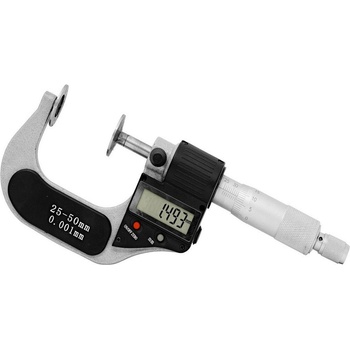 Image 1 of K-MET Дигитален микрометър за измерване на зъбни колела KINEX 0-25 mm, 0.001 mm (7070-02-025)