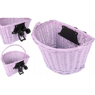 Predný košík na bicykel Manseri 237206 ružový