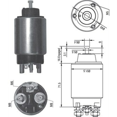 Elektromagnetický spínač pre żtartér MAGNETI MARELLI 940113050319