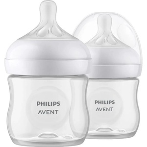Philips Шишета Philips Avent - Natural Response 3.0, с биберон 0м+, 2 х 125 ml (SCY900/02) - baby